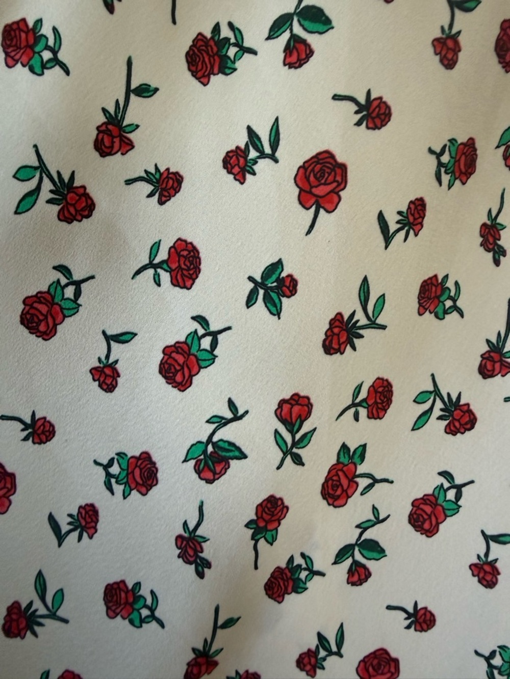 a new day Cream Slip Midi Dress with Red Rose Print - Picture 7 of 7